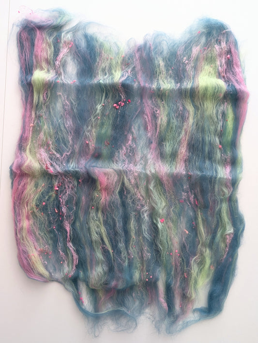 Peony Fields Carded Fiber Batt